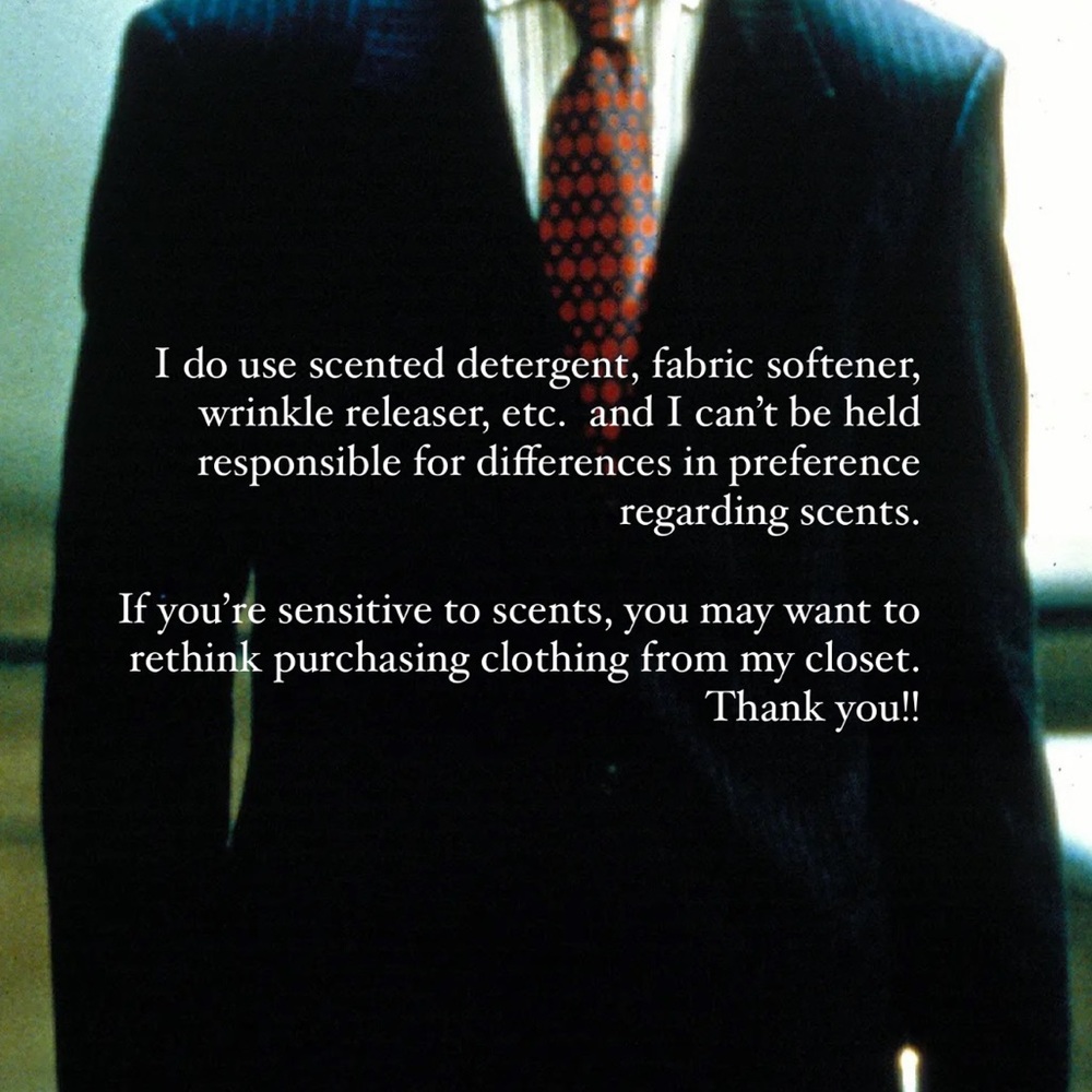 A disclaimer on scents.